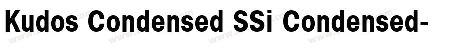 Kudos Condensed SSi Condensed字体转换